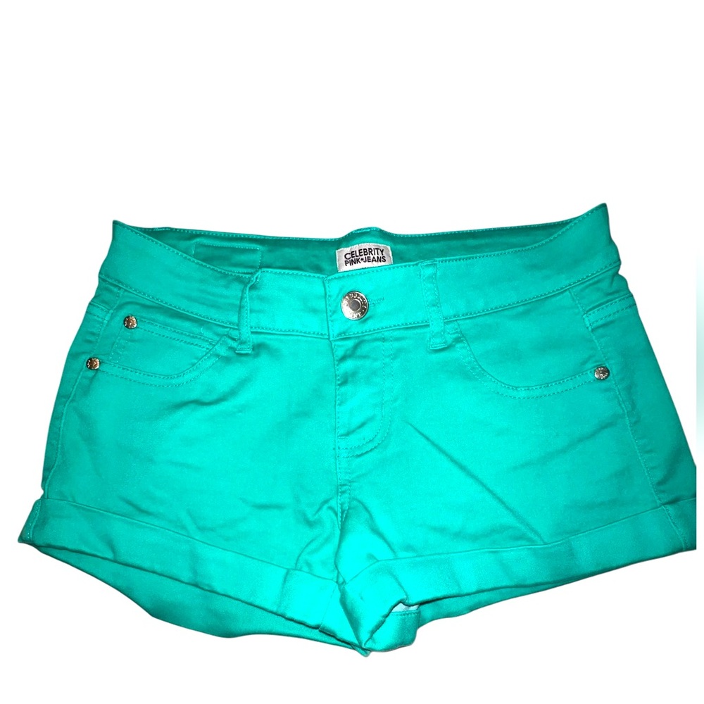 Celebrity Pink Jeans Pool Green Shorts Woman Sz S 28”